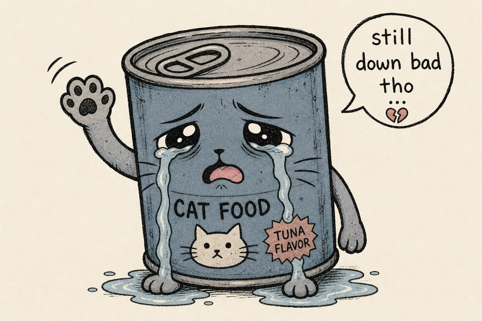 CANCAT crying while still waving