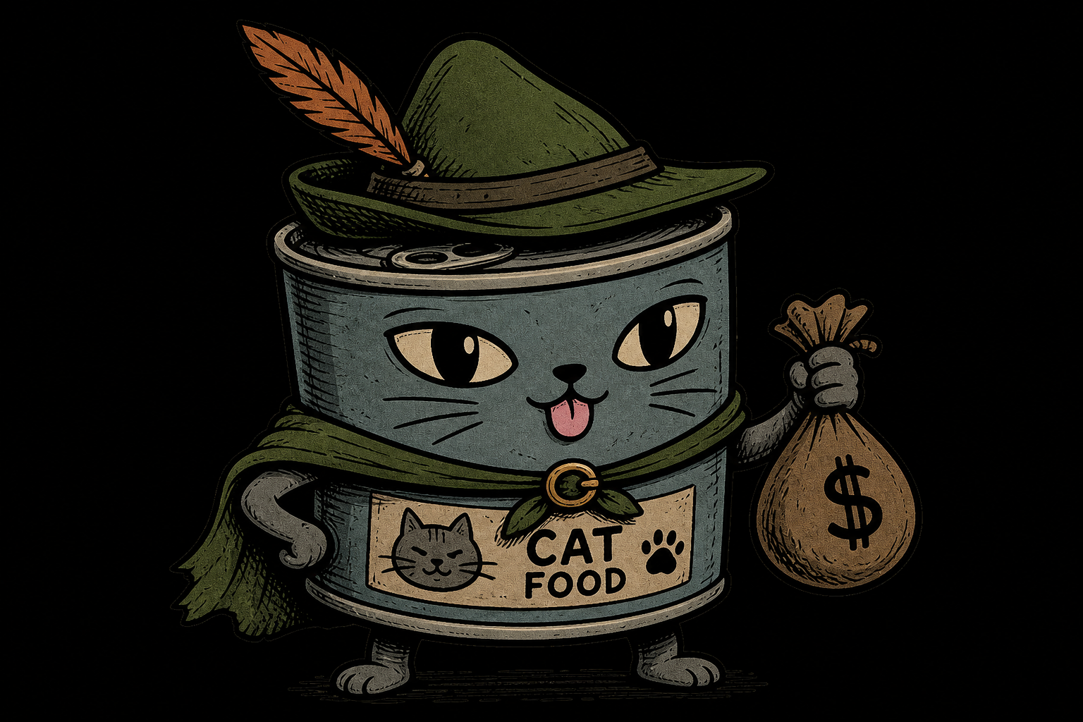 CANCAT wearing a Robin Hood inspired archer outfit